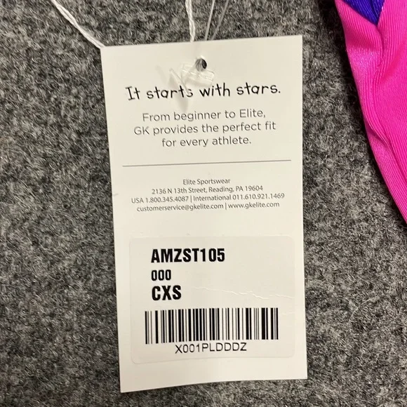 NWT Gk stars gymnastics tumbling dance leotard size CXS and CM